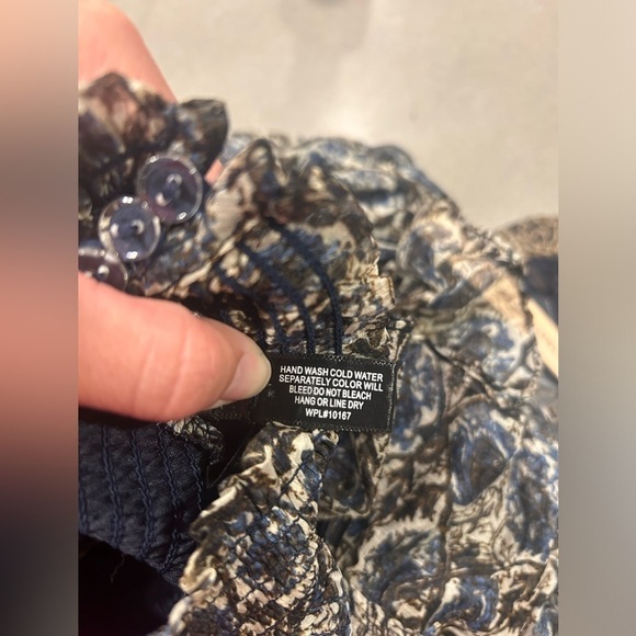 Aqua Bloomingdale’s Dress Ruffle Floral Pattern Small - Picture 10 of 14